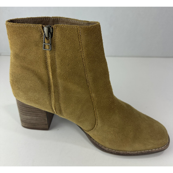 Madewell Bryce Suede Women's Heeled Ankle Boots Size 9 M4674 Chestnut Brown - Picture 7 of 16